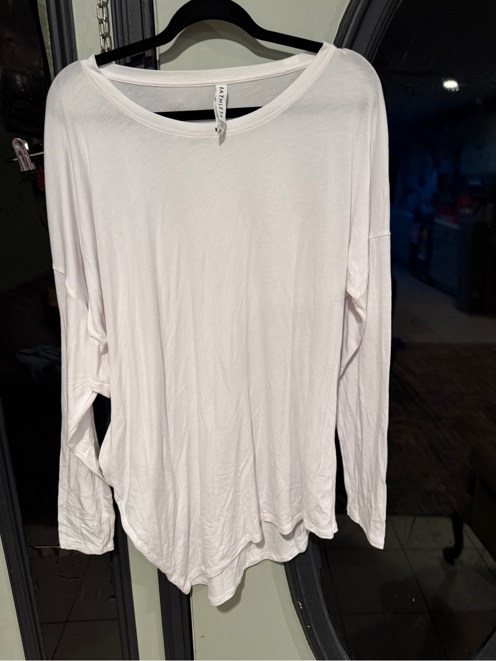 Athleta White Long Sleeve Oversized Tee